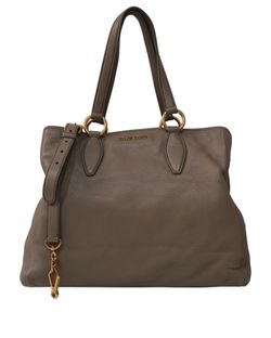 Tote, Leather, Grey, DB, Strap, 158, 3*
